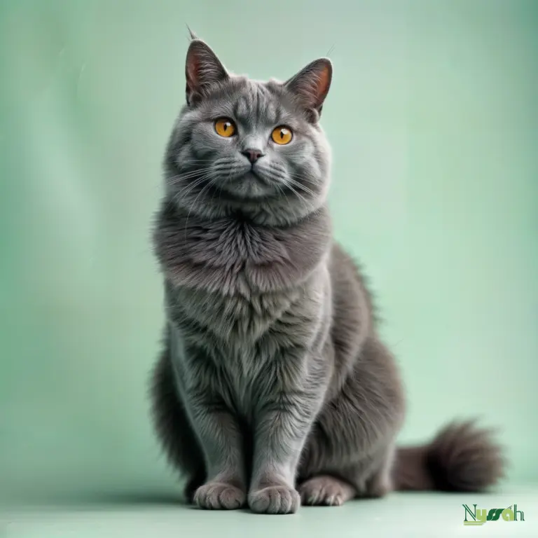 Chat Chartreux au pelage bleu-gris et aux yeux cuivre, race rare